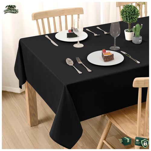 Tischdecke schwarz abwaschbar - tischdecke,