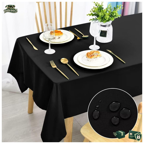 Tischdecke schwarz abwaschbar - tischdecke,