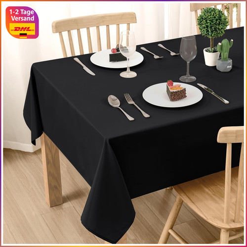 Tischdecke schwarz abwaschbar - tischdecke,