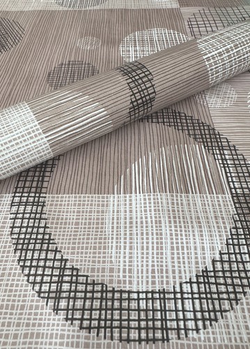 Pvc tischdecke kreise braun - tischdecke,
