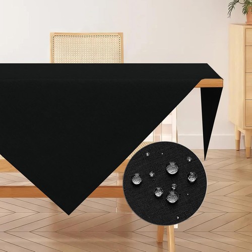 Tischdecke abwaschbar schwarz - tischdecke,