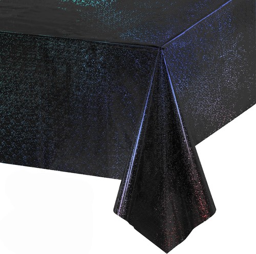 Tischdecke schwarz glitzer - tischdecke,