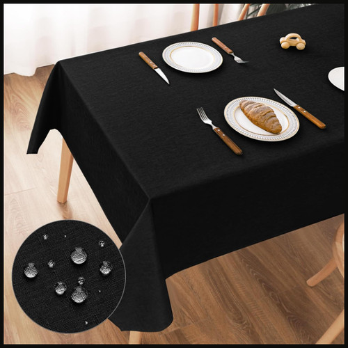 Abwaschbare tischdecke schwarz - tischdecke,