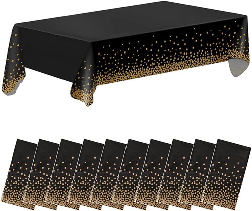 Einweg tischdecke schwarz gold - tischdecke,