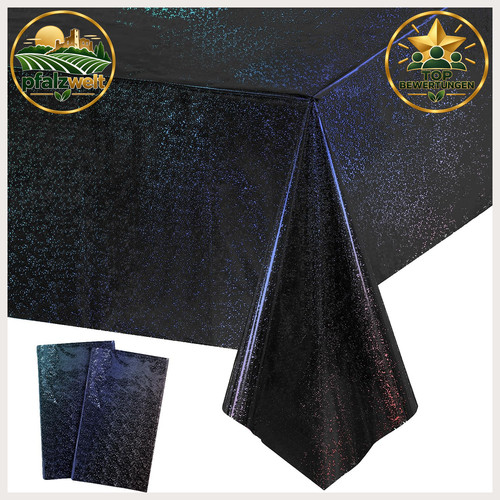 Tischdecke schwarz glitzer - glitzer, 2