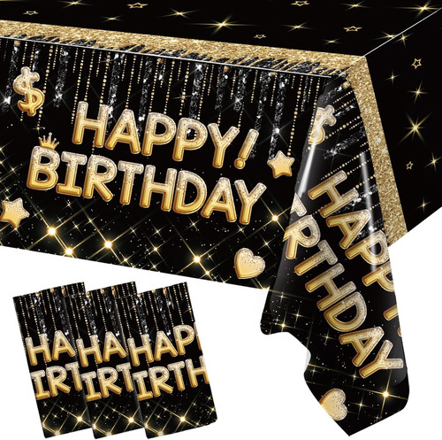 Tischdecke geburtstag schwarz - tischdecke,