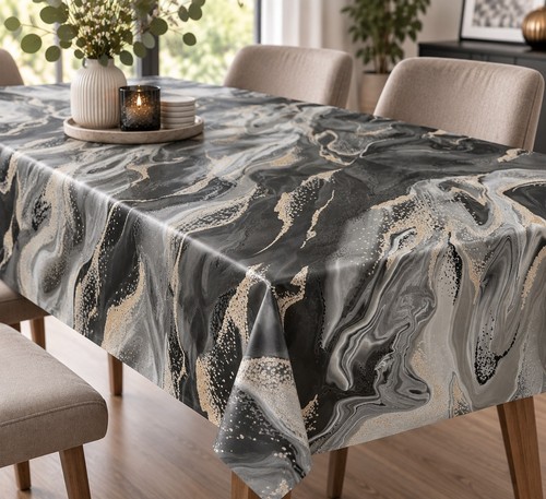 Pvc tischdecke sahara schwarz - pvc,