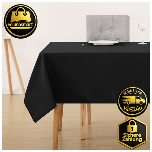 Tischdecke schwarz abwaschbar - tischdecke,